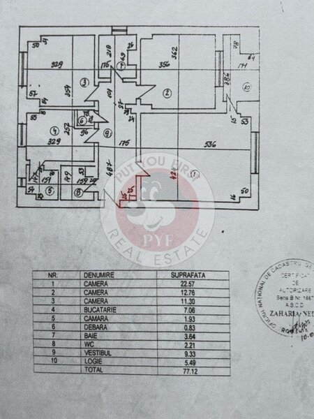 Nerva Traian | 3 camere | 77mp | Decomandat | B12434